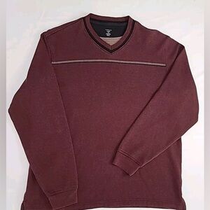 Geoffrey beene burgundy vneck‎ sweater